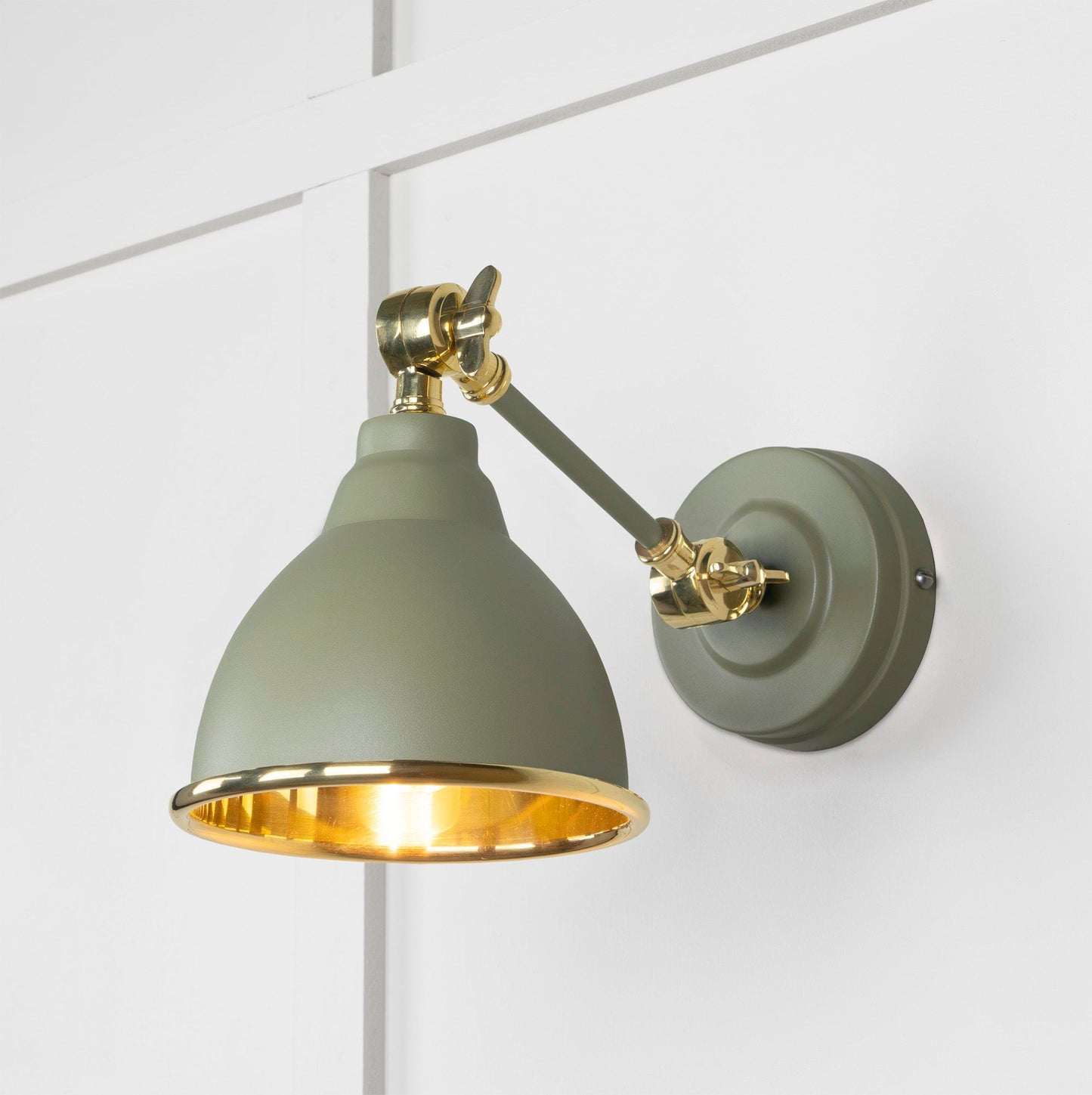 From The Anvil Smooth Brass Brindley Wall Light