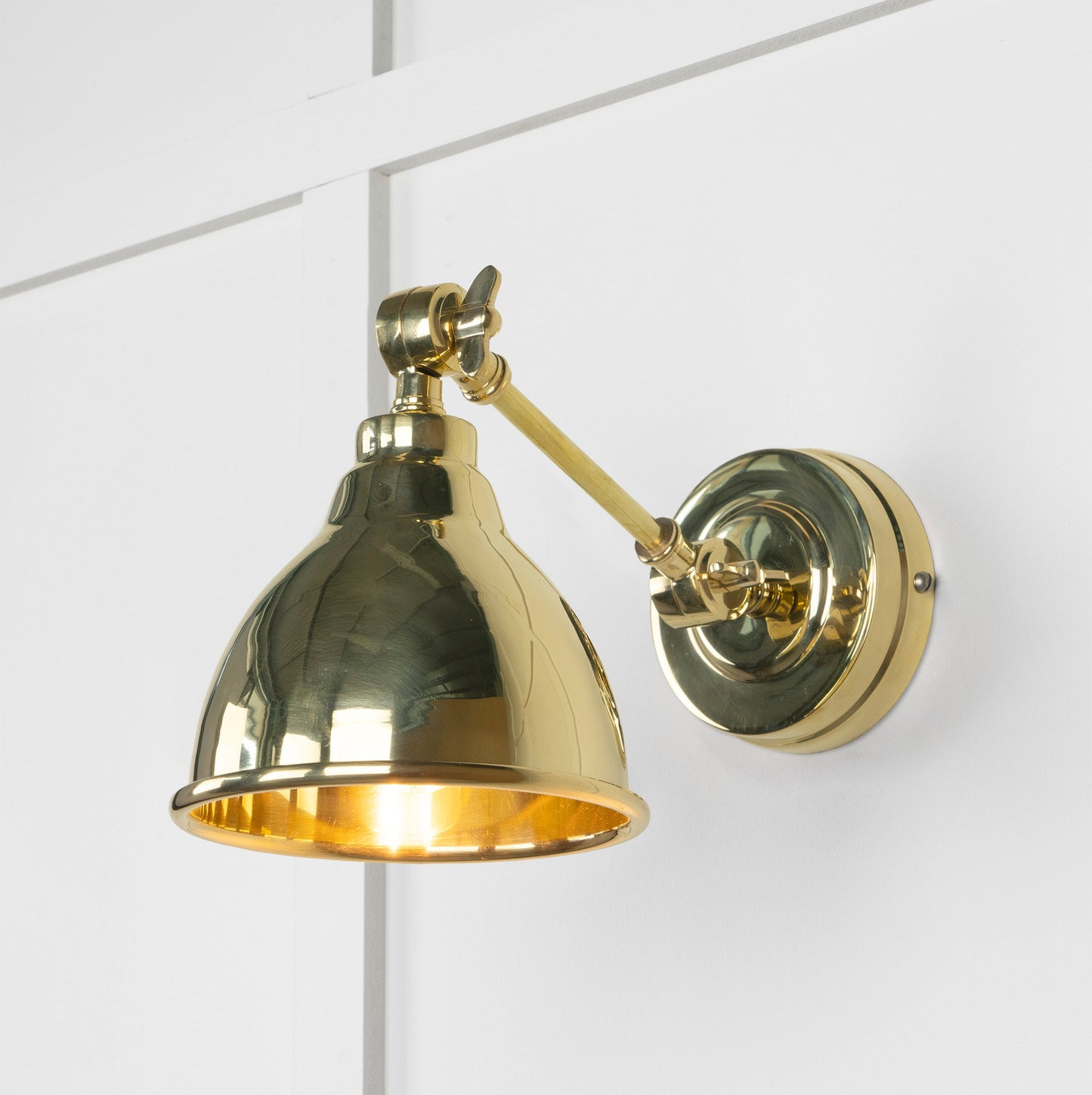 From The Anvil Smooth Brass Brindley Wall Light