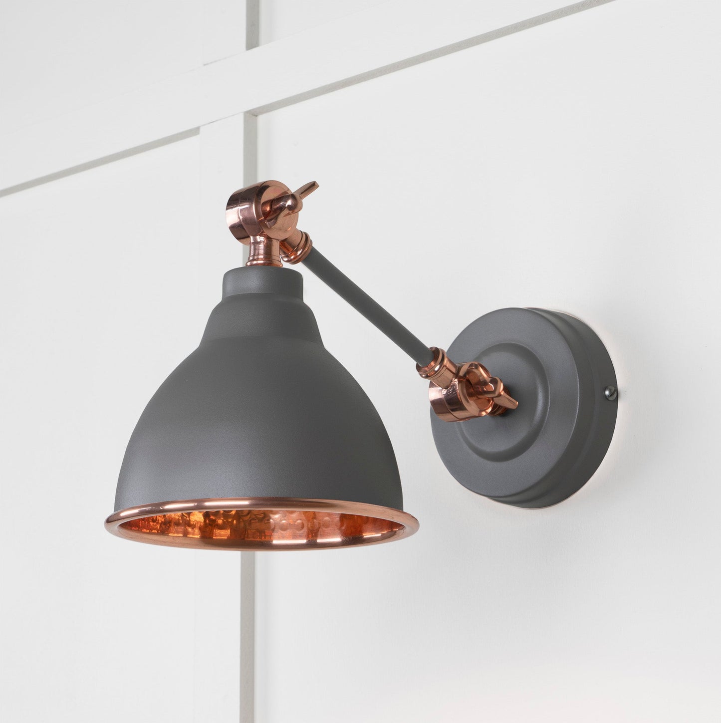 From The Anvil Hammered Copper Brindley Wall Light