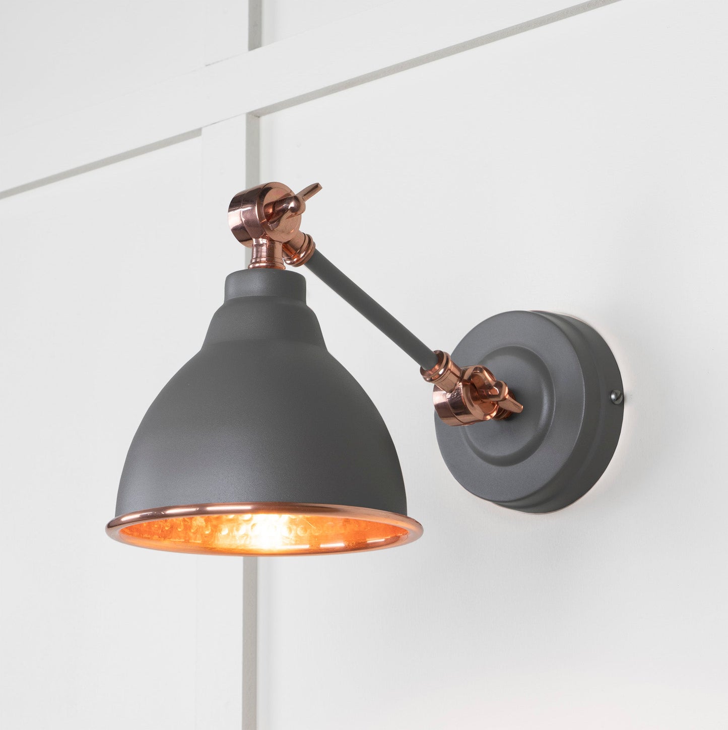 From The Anvil Hammered Copper Brindley Wall Light