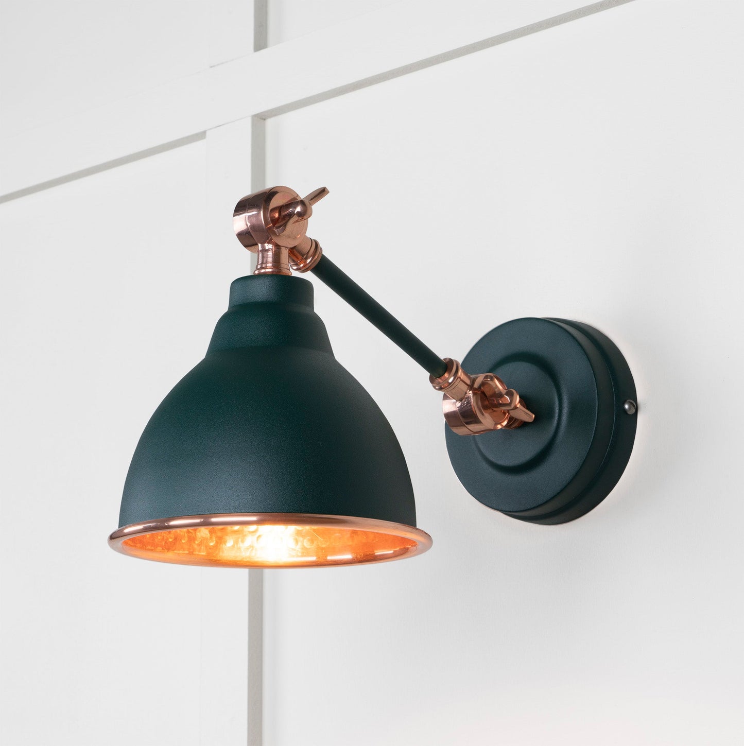 From The Anvil Hammered Copper Brindley Wall Light