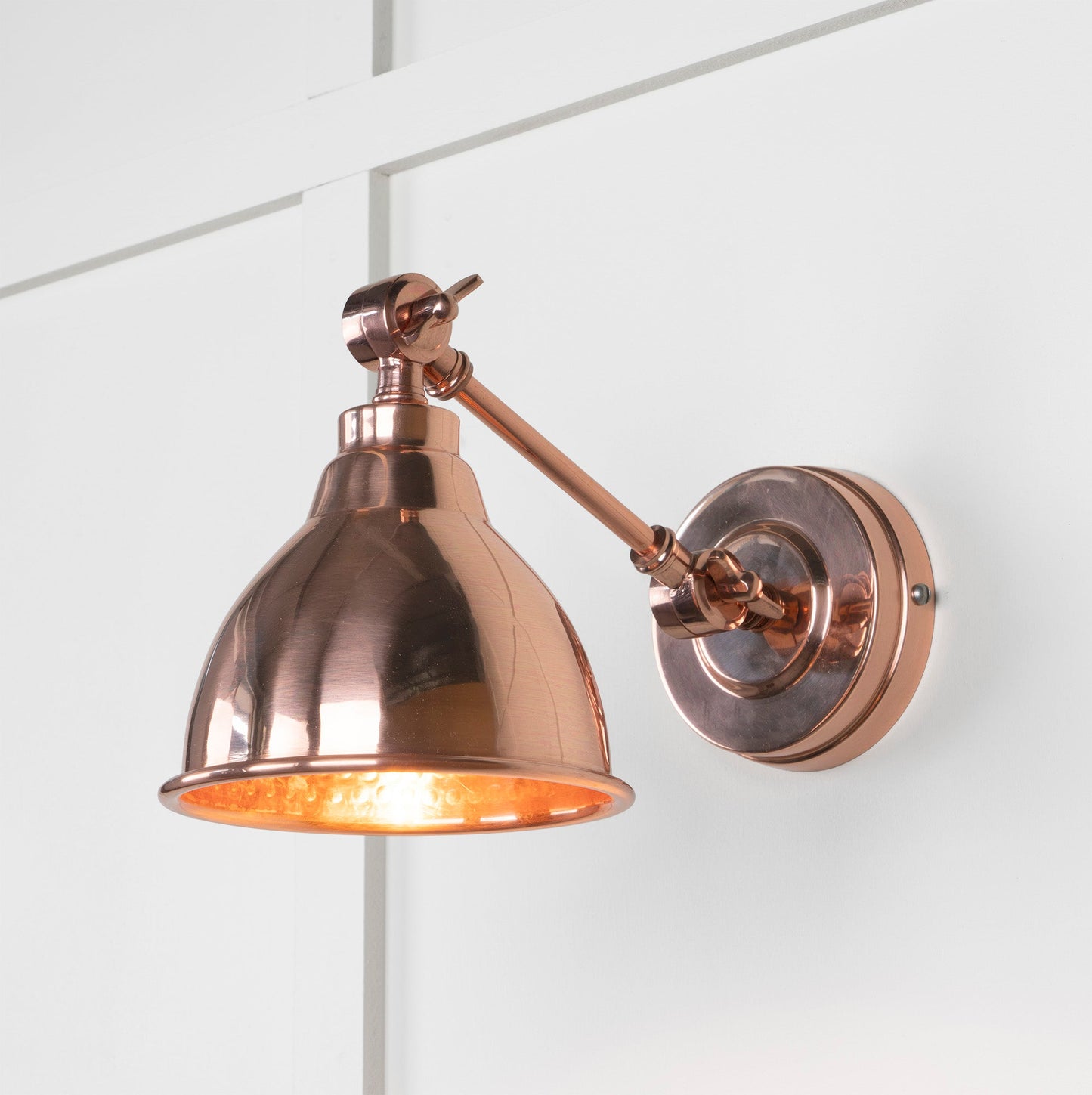 From The Anvil Hammered Copper Brindley Wall Light