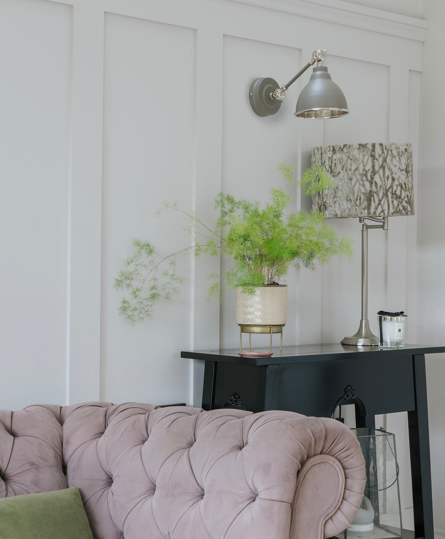 From The Anvil Hammered Nickel Brindley Wall Light