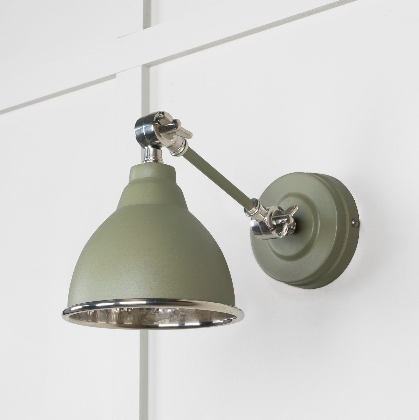 From The Anvil Hammered Nickel Brindley Wall Light