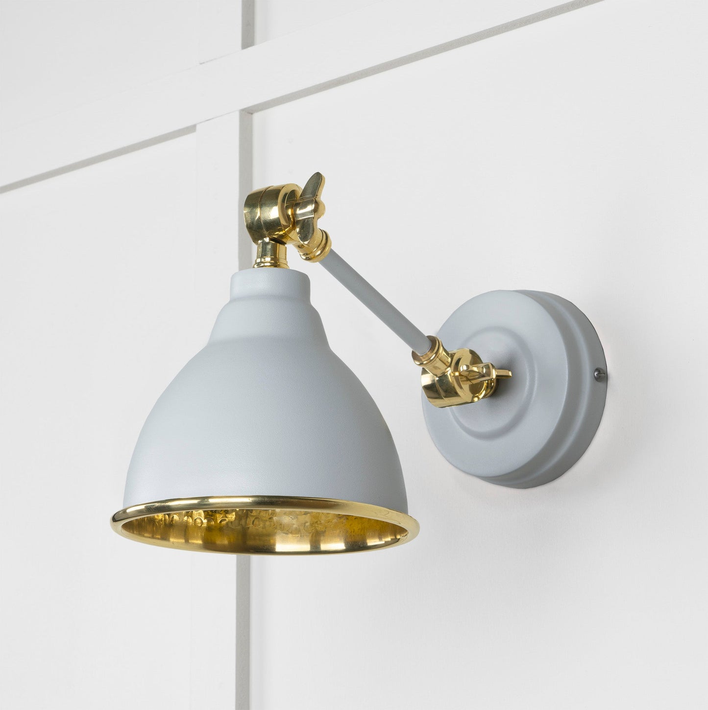 From The Anvil Hammered Brass Brindley Wall Light