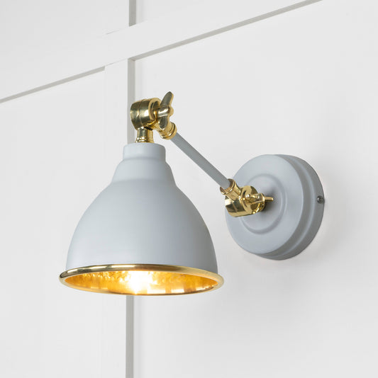 From The Anvil Hammered Brass Brindley Wall Light