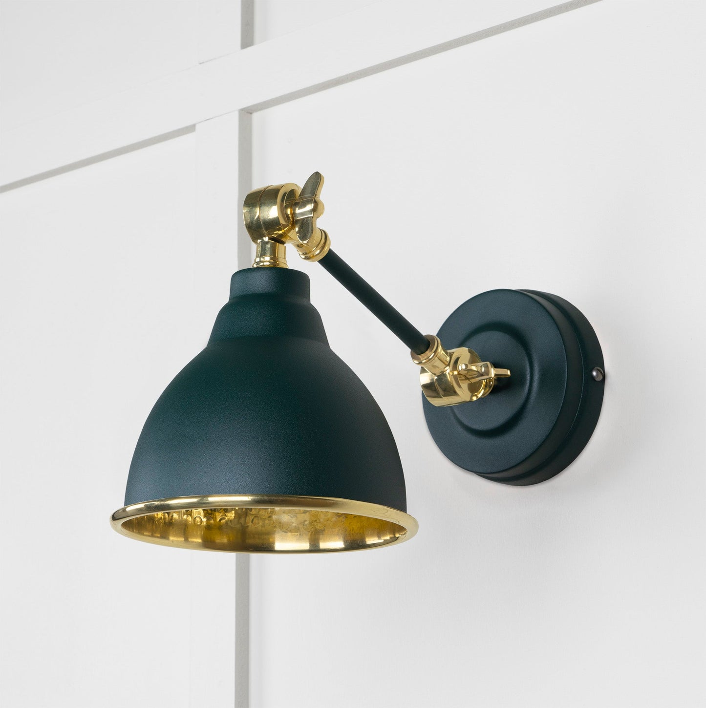 From The Anvil Hammered Brass Brindley Wall Light