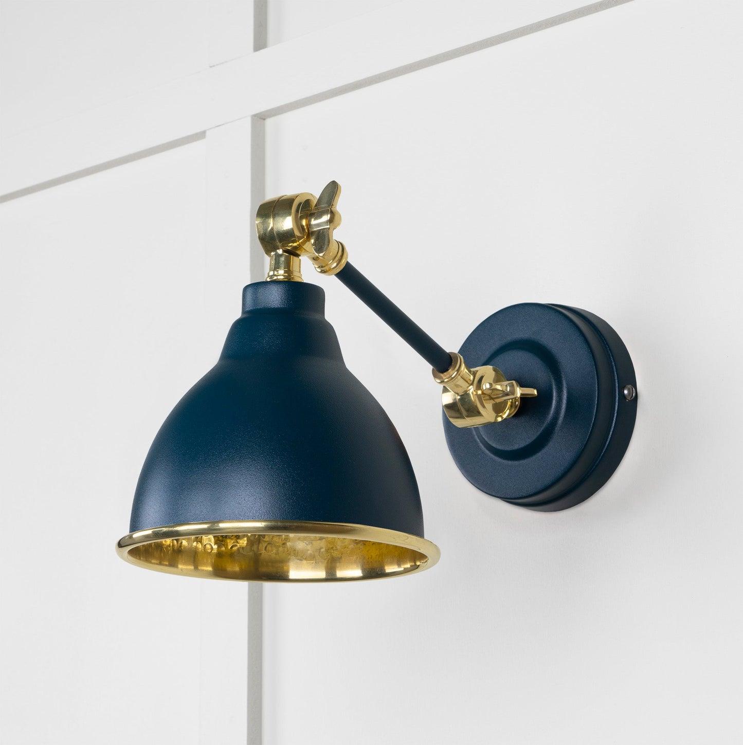 From The Anvil Hammered Brass Brindley Wall Light