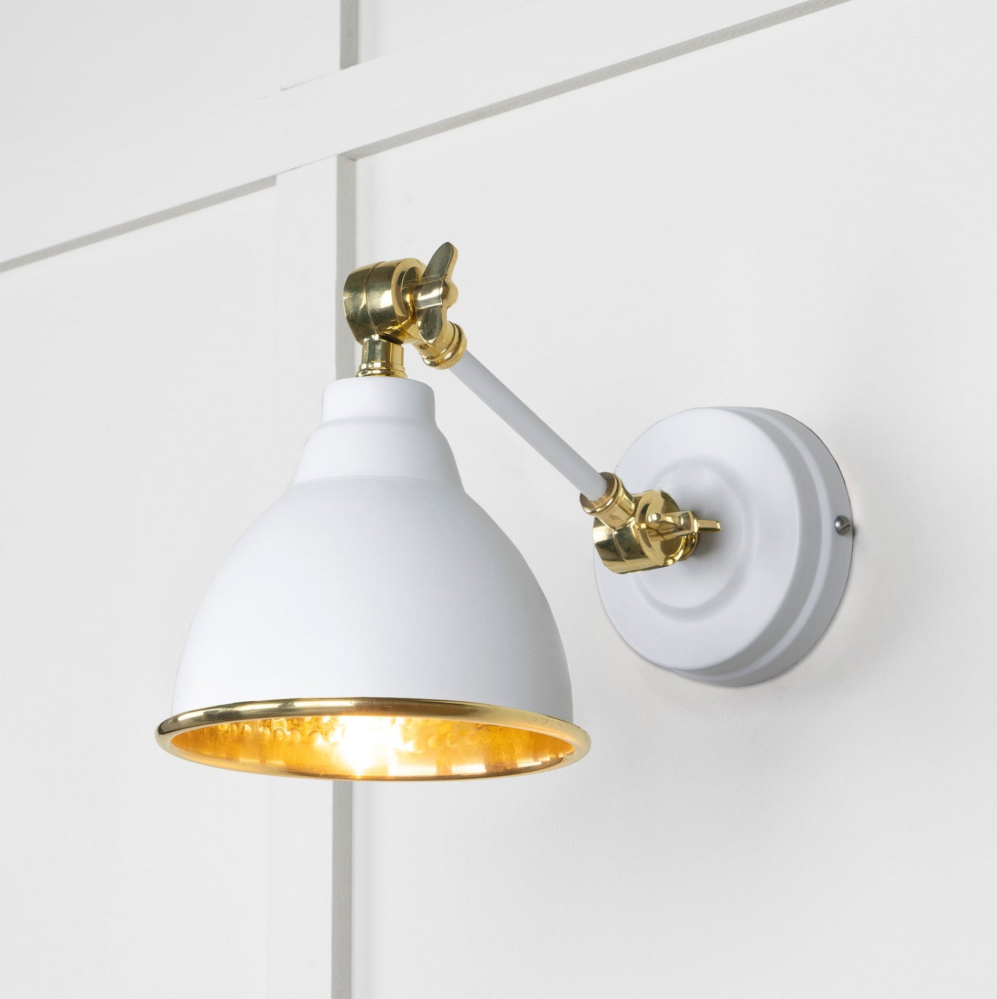 From The Anvil Hammered Brass Brindley Wall Light