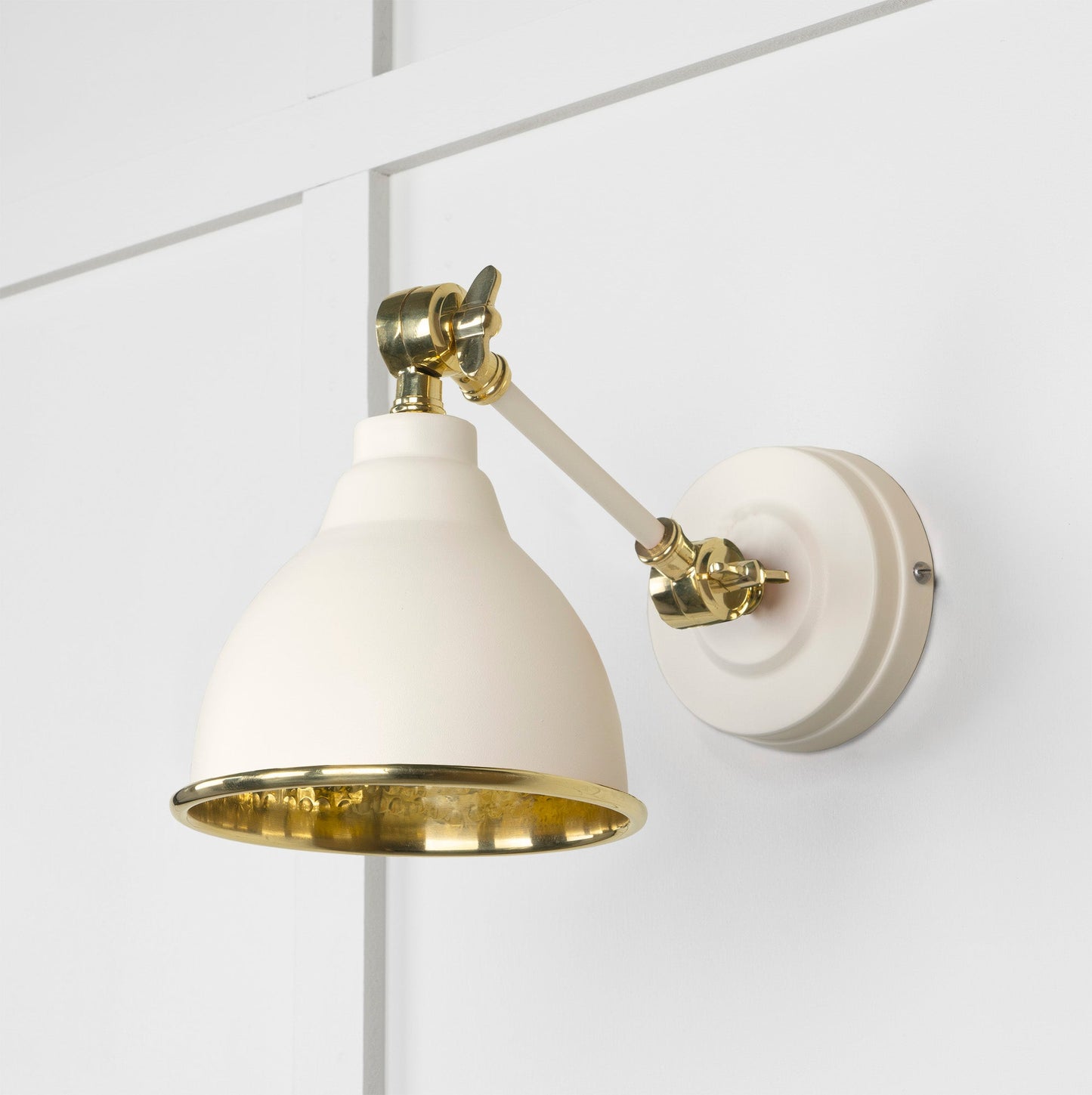 From The Anvil Hammered Brass Brindley Wall Light