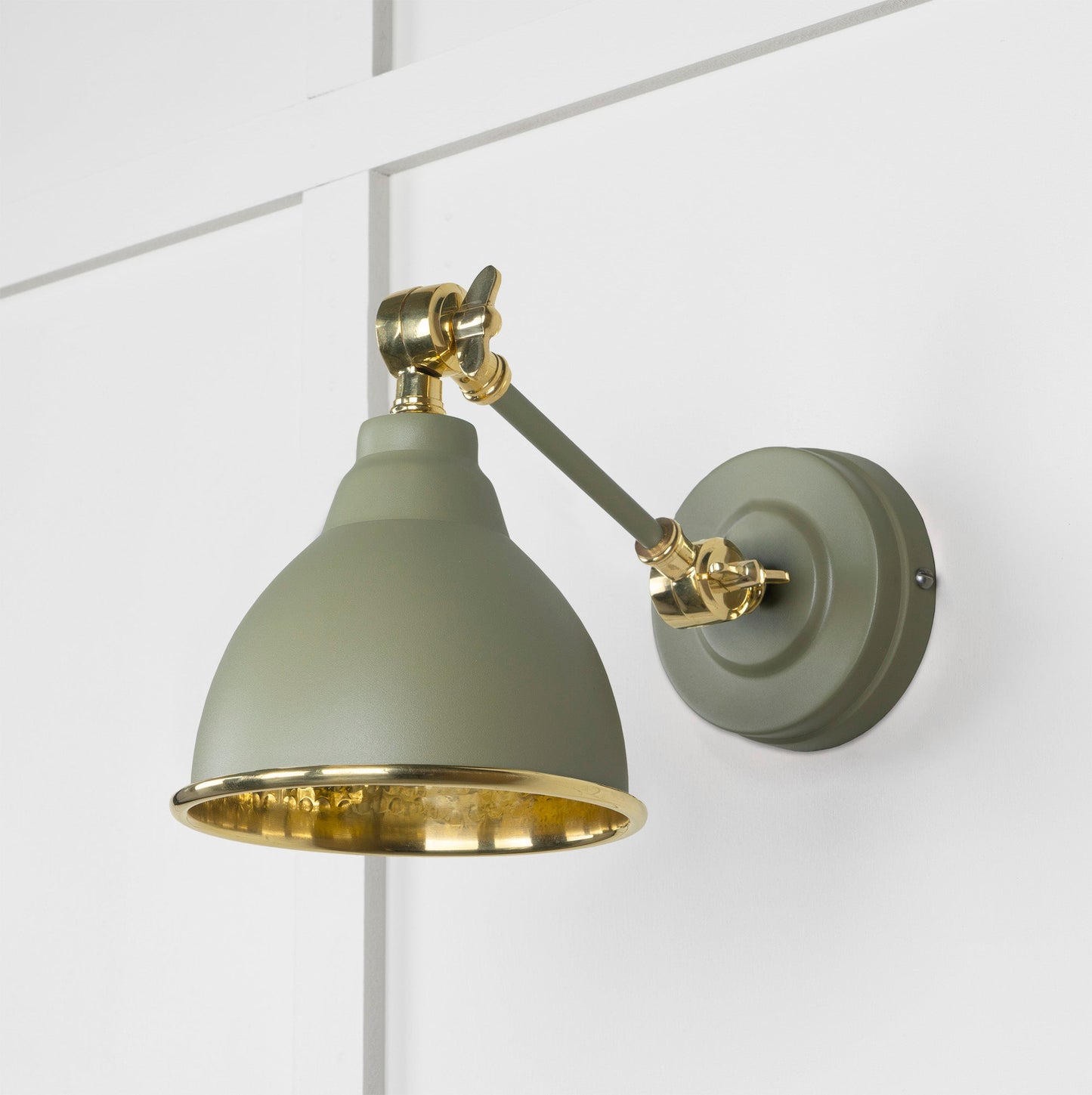 From The Anvil Hammered Brass Brindley Wall Light