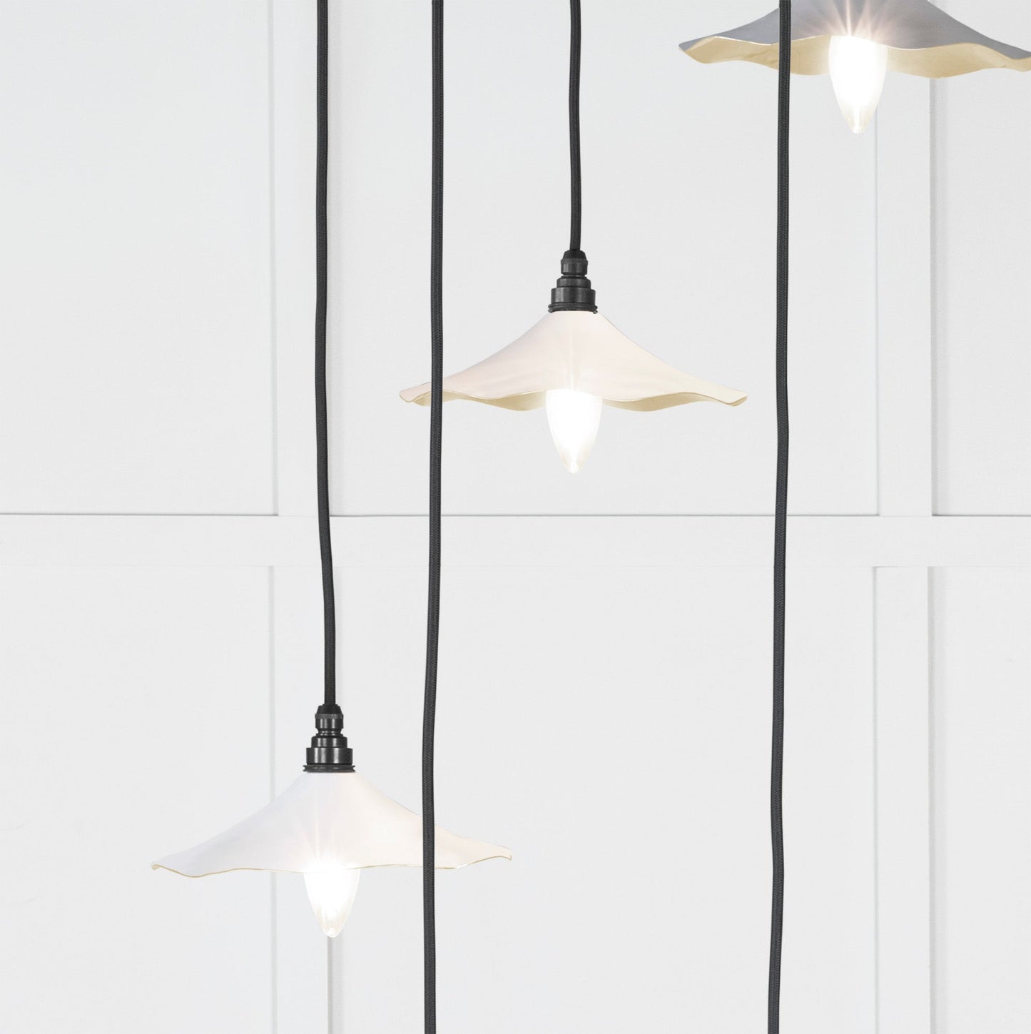 From The Anvil Smooth Brass Flora Cluster Pendant