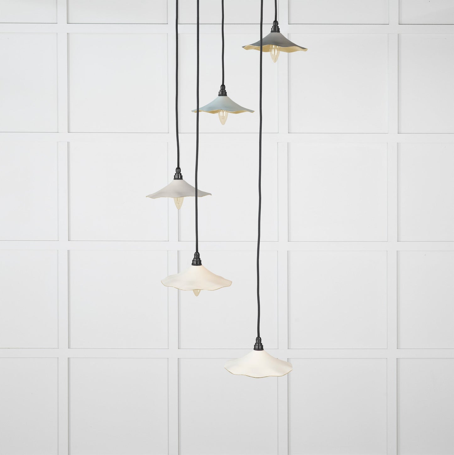 From The Anvil Smooth Brass Flora Cluster Pendant