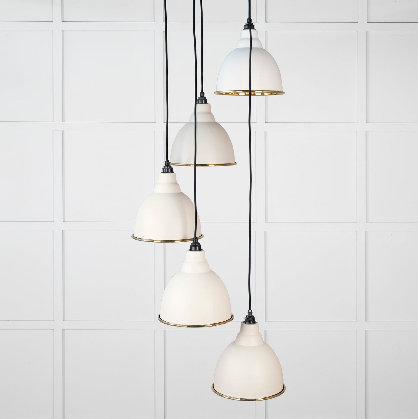 From The Anvil Smooth Brass Brindley Cluster Pendant