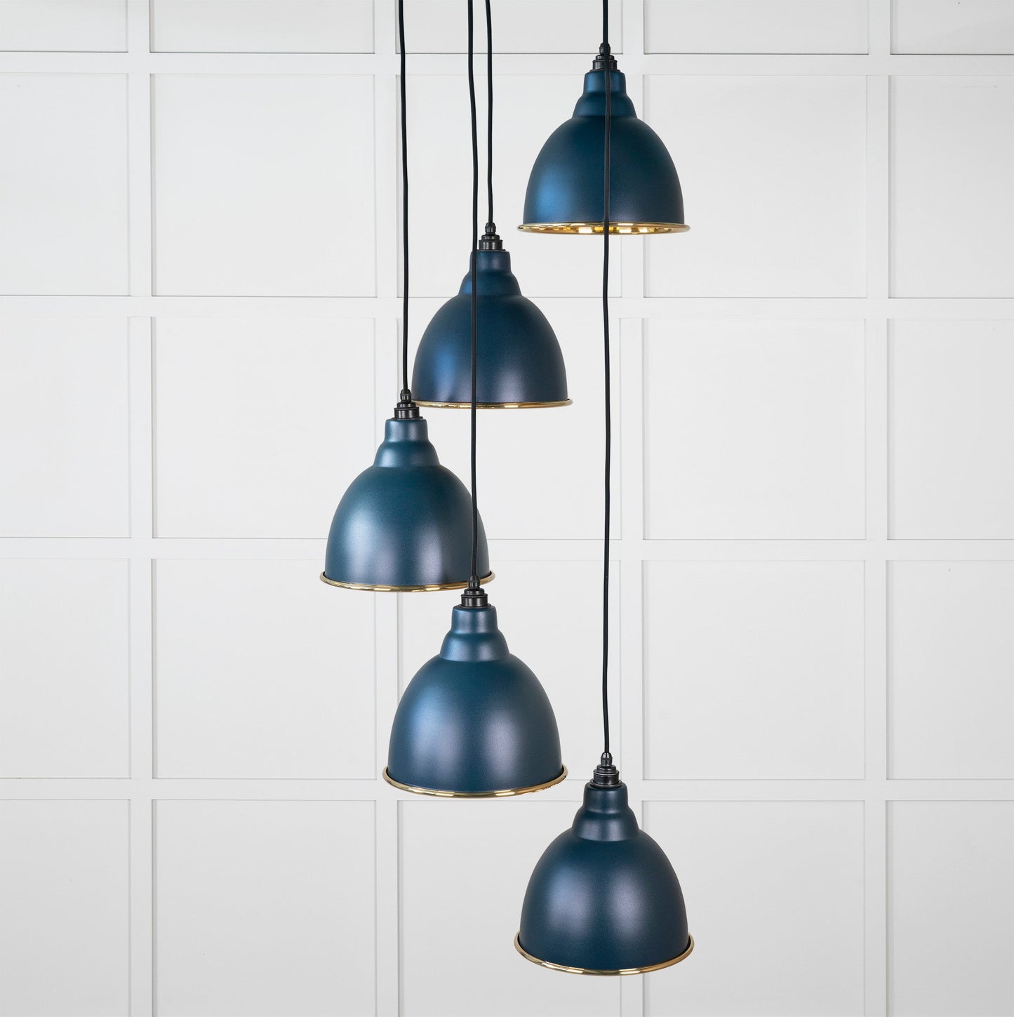 From The Anvil Hammered Brass Brindley Cluster Pendant
