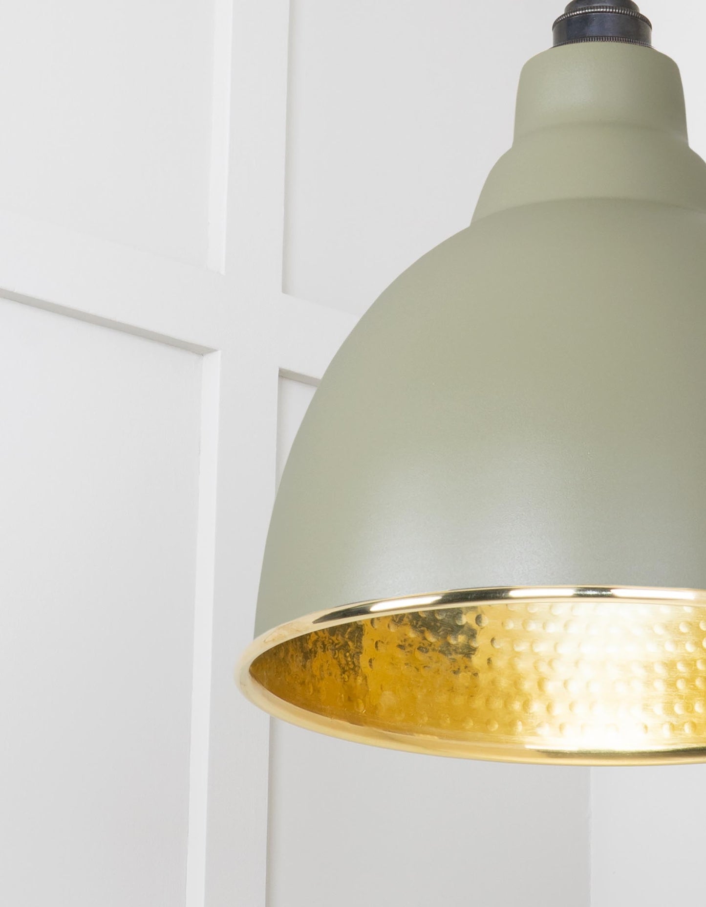 From The Anvil Hammered Brass Brindley Cluster Pendant