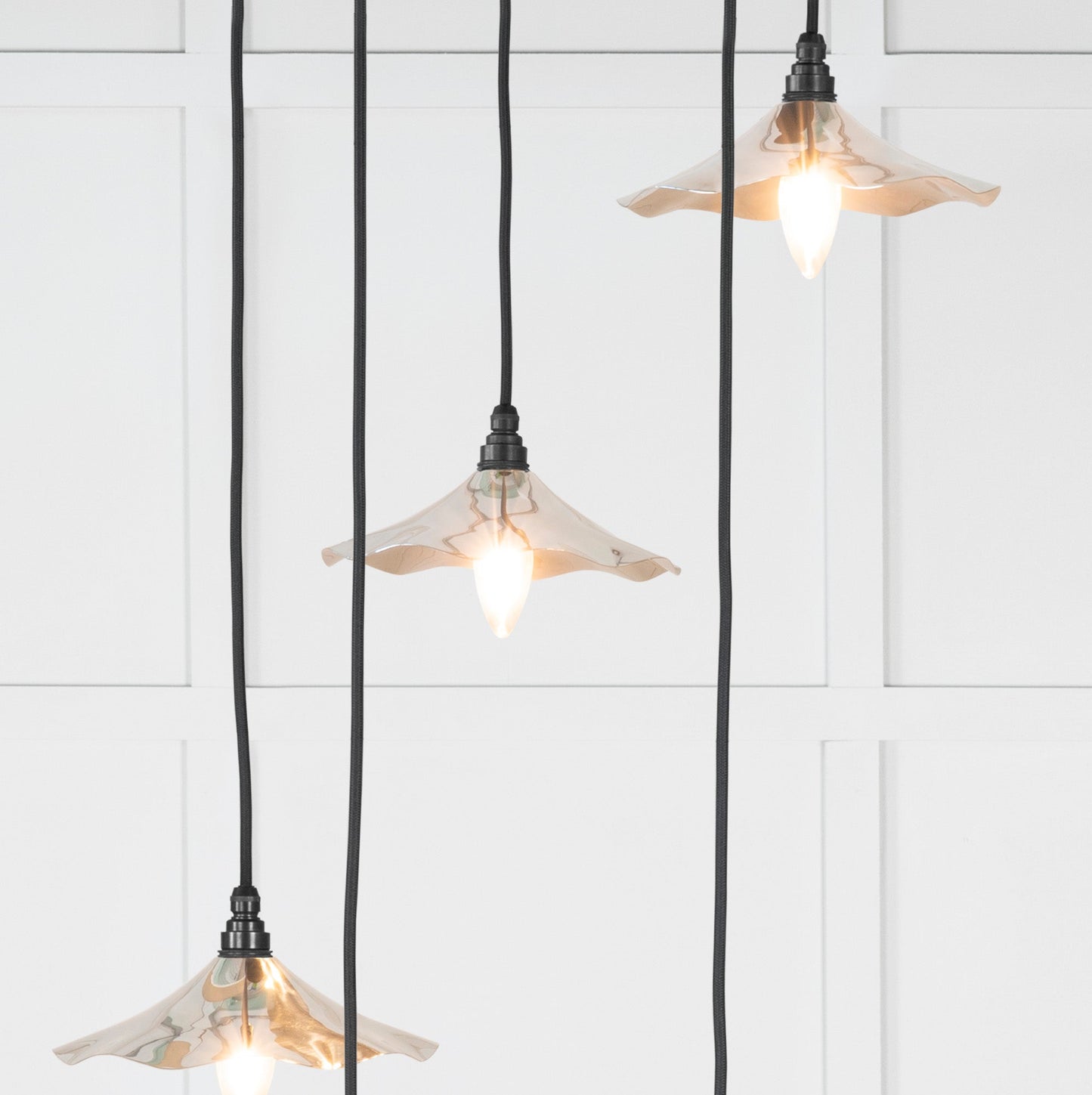 From The Anvil Smooth Nickel Flora Cluster Pendant