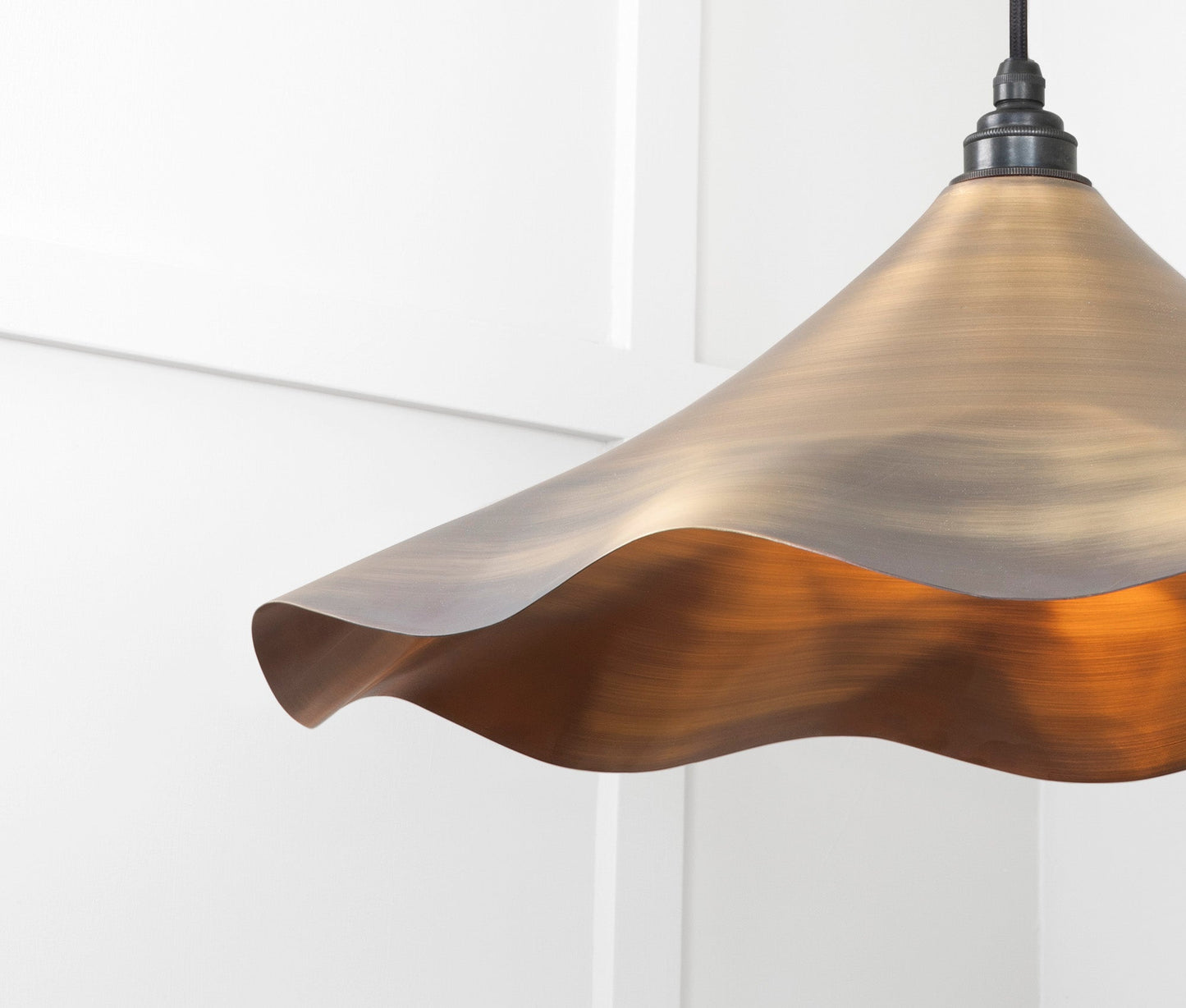 From The Anvil Aged Brass Flora Pendant