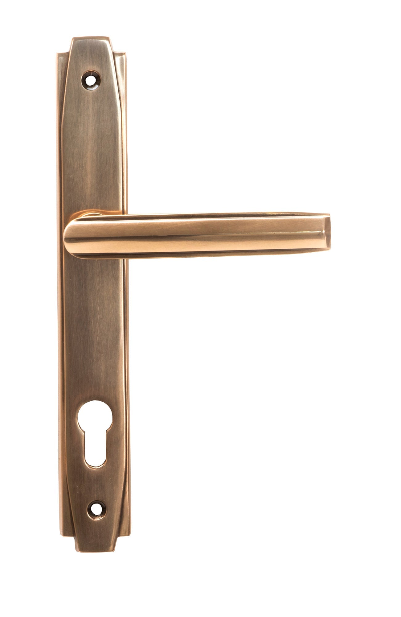 From The Anvil Art Deco Slimline Lever Espag. Lock Set
