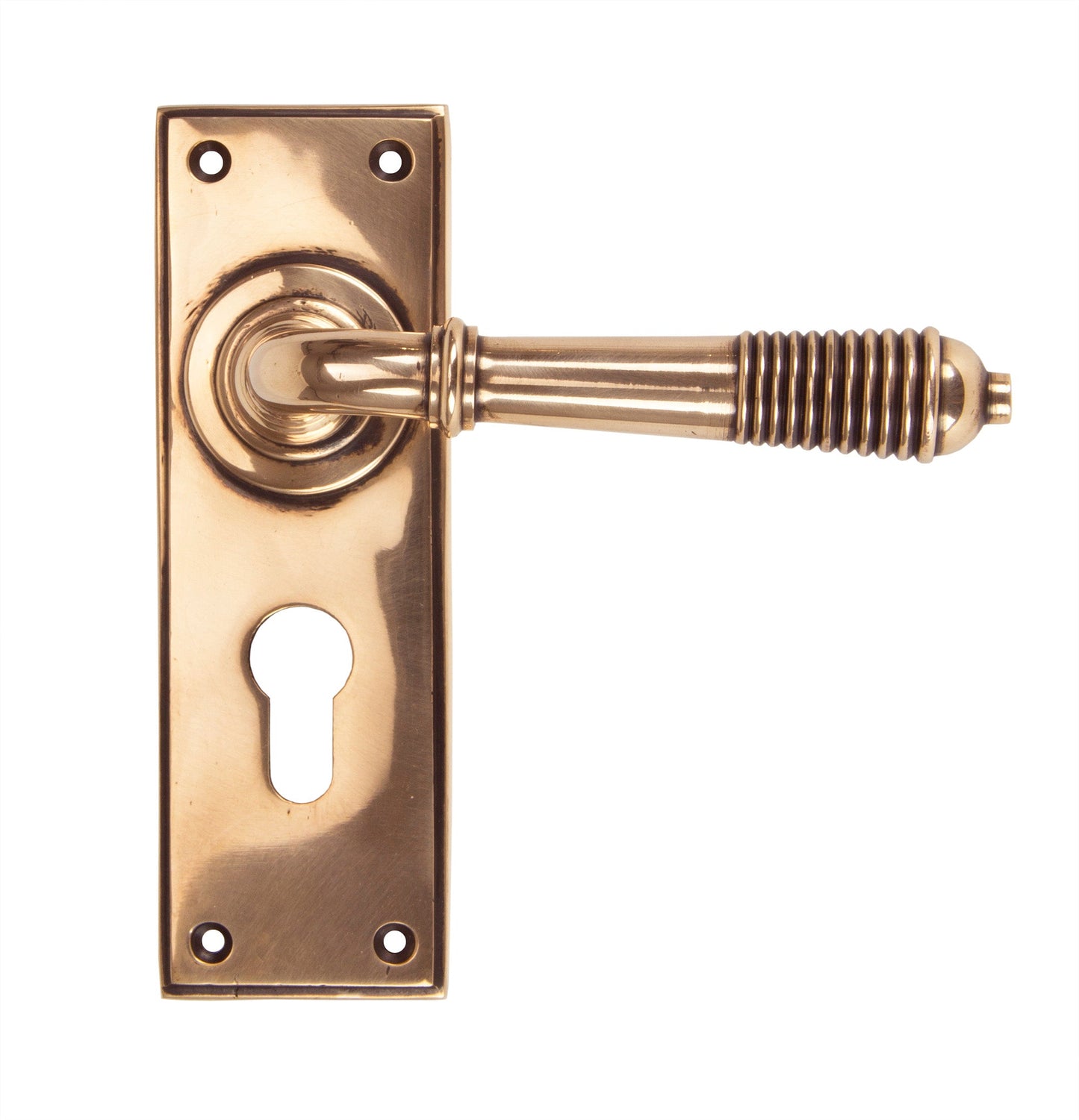 From The Anvil Reeded Lever Euro Lock Set