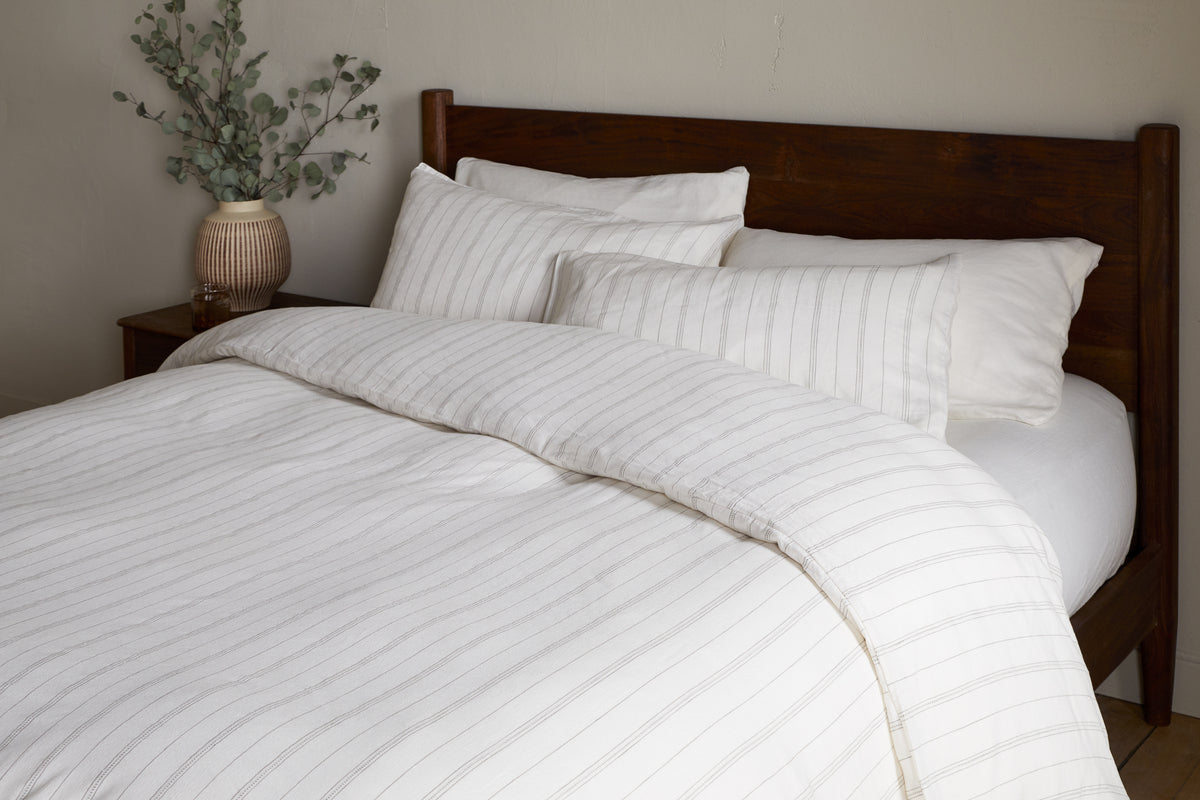 Nkuku Anta Hemp & Cotton Duvet Cover Sage Green