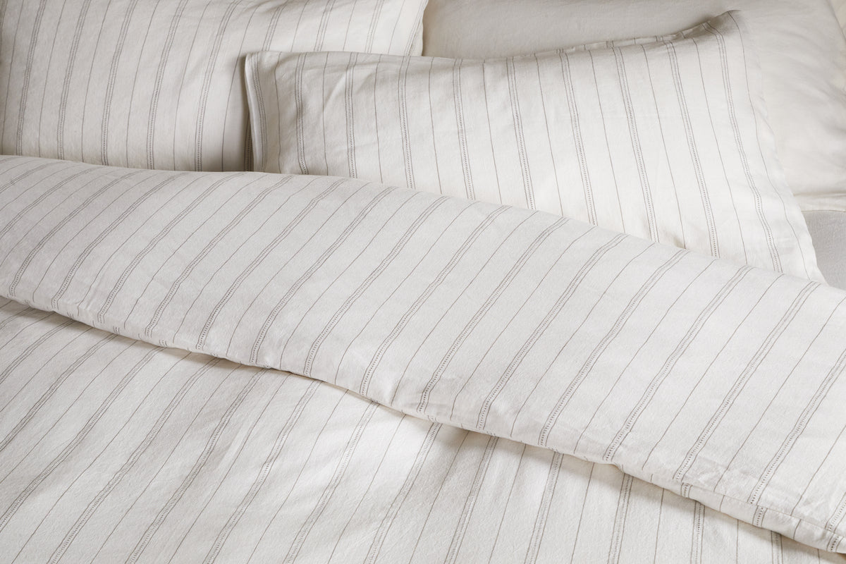 Nkuku Anta Hemp & Cotton Duvet Cover Sage Green