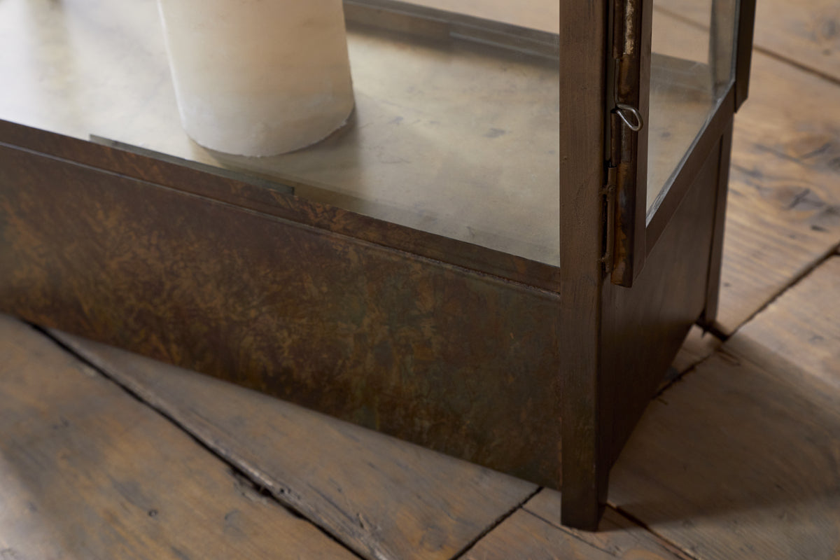 Nkuku Akoko Wide Lantern Brown Patina