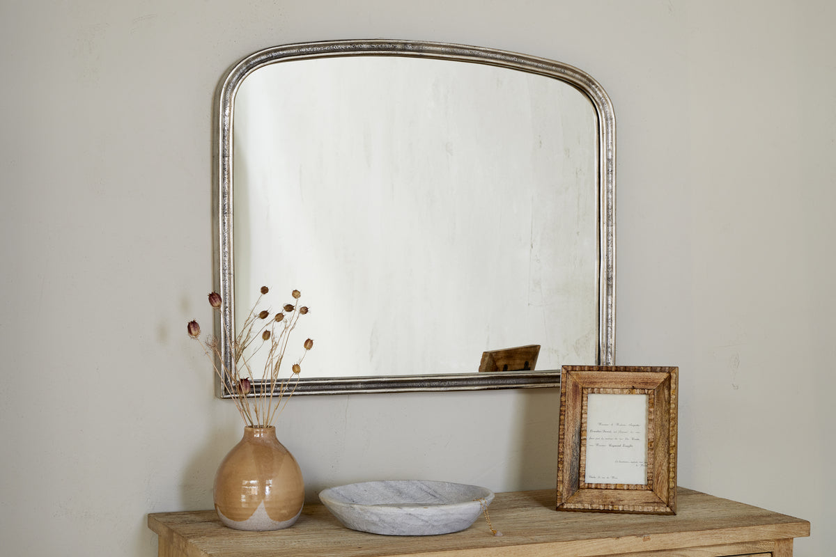 Nkuku Almora Wall Mirror Antique Nickle