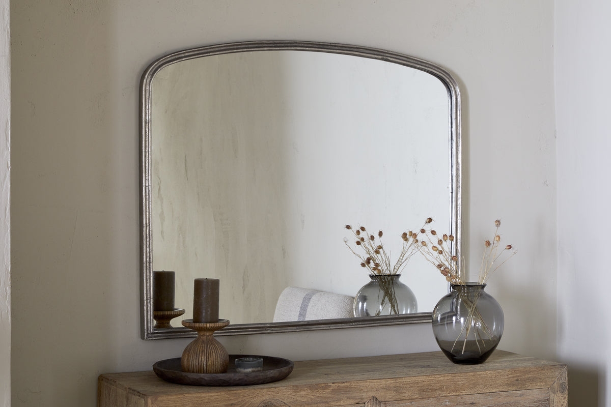 Nkuku Almora Wall Mirror Antique Nickle