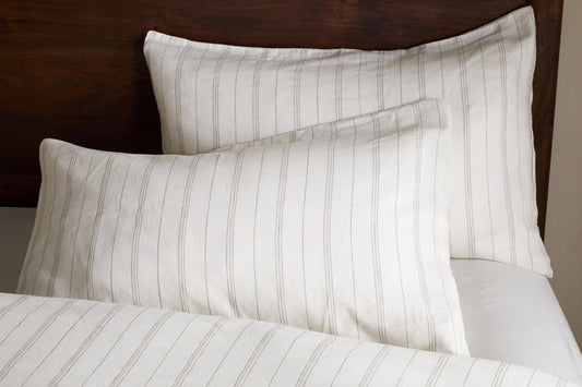 Nkuku Anta Hemp & Cotton Housewife Pillowcases Sage Green