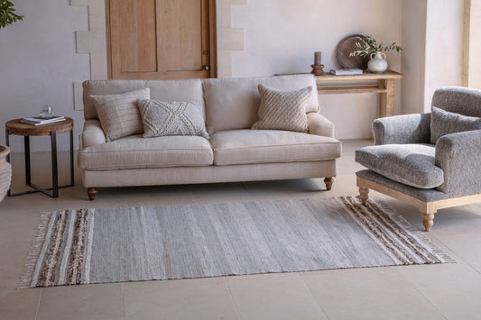 Nkuku Aadita Jute & Wool Rug Grey