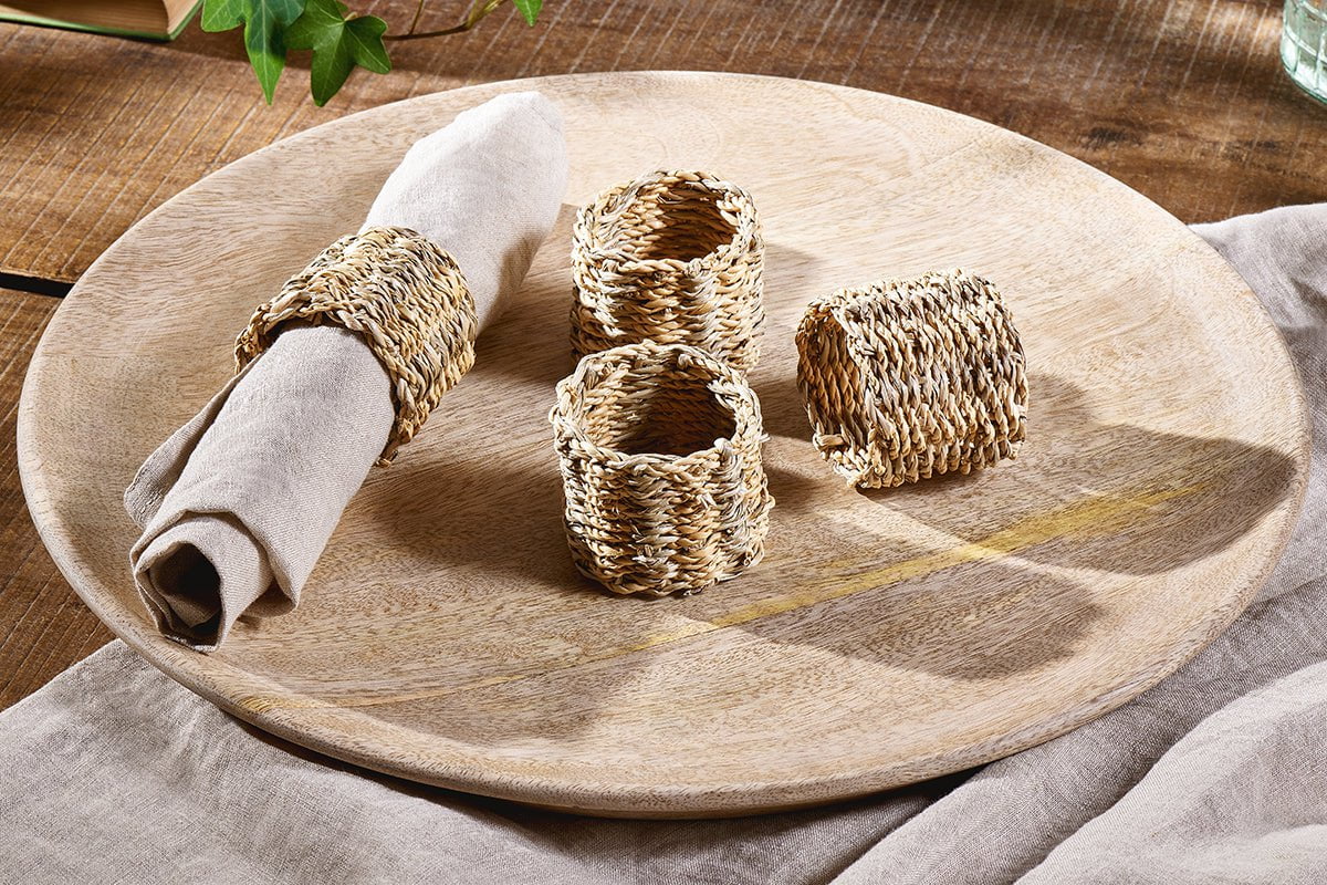 Nkuku Aarushu Napkin Rings Natural (Set Of 4)