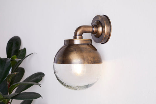 Nkuku Abeo Outdoor Wall Lamp Antique Brass