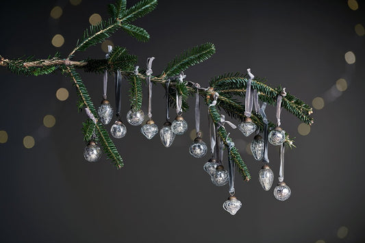 Nkuku Adisa Bauble Jar Antique Silver (Set Of 16)