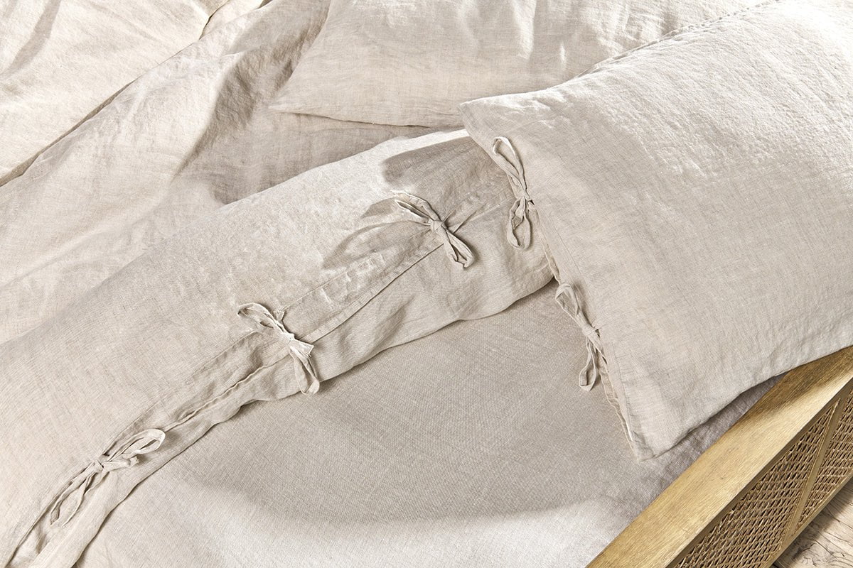 Nkuku Adya Linen Duvet Cover Natural