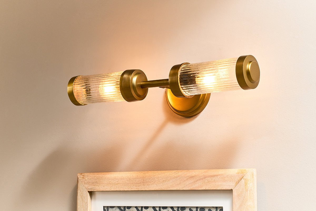 Nkuku Akurdi Bathroom Double Wall Lamp