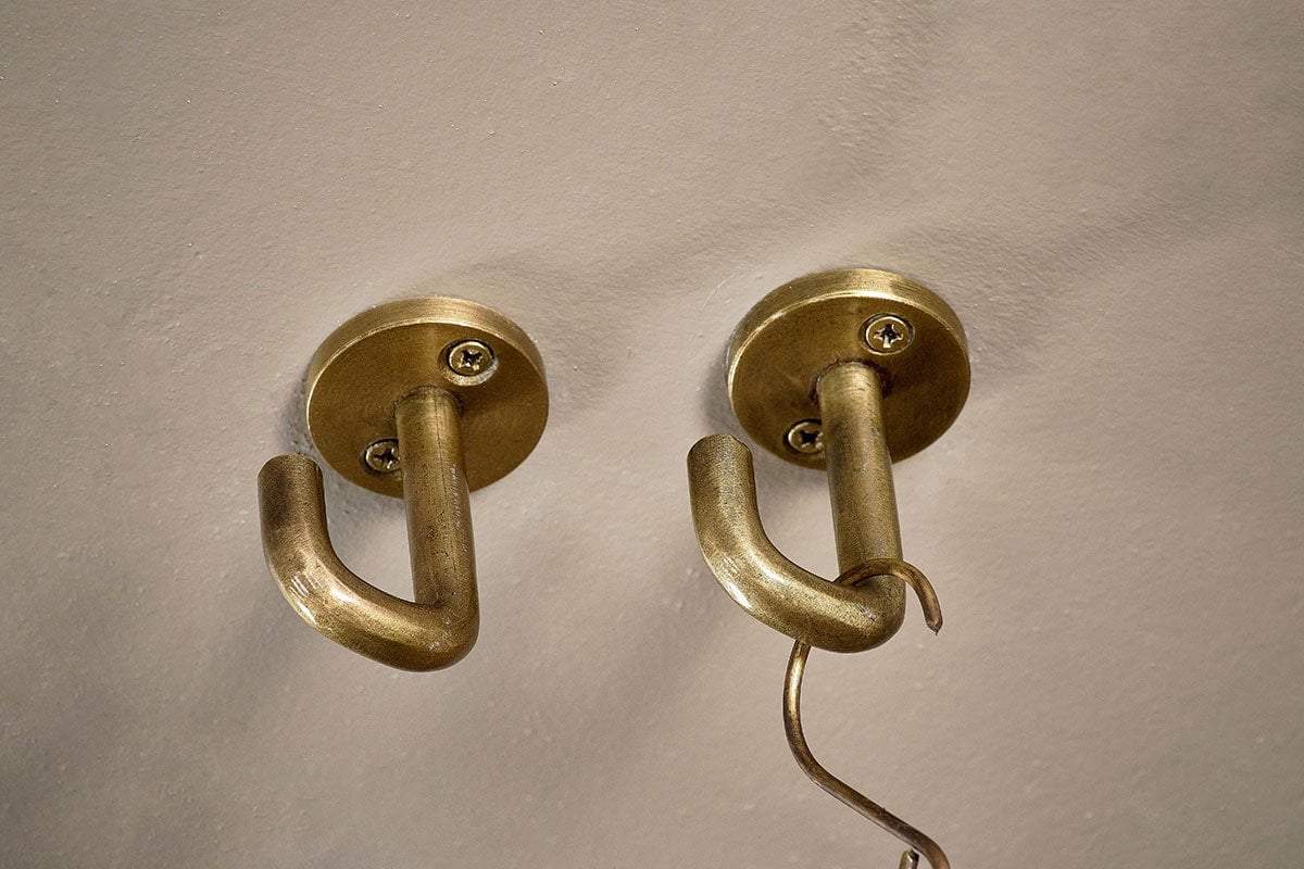 Nkuku Aniko Iron Ceiling Hook Brass (Set Of 2)