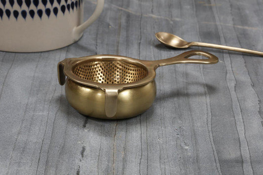 Nkuku Antique Brass Tea Strainer