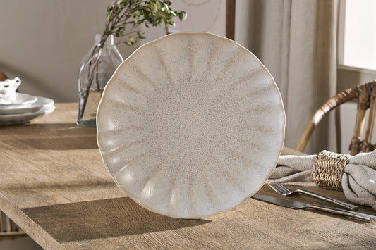 Nkuku Aruvi Dinner Plate Cream