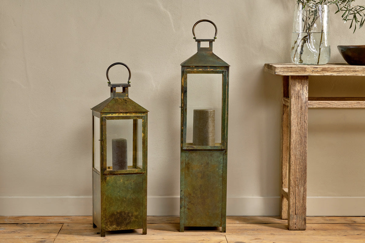 Nkuku Asharu Lantern Antique Patina