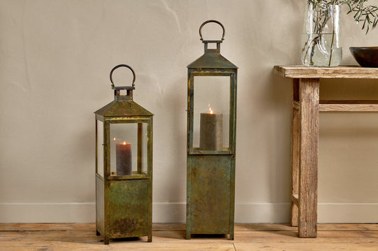 Nkuku Asharu Lantern Antique Patina