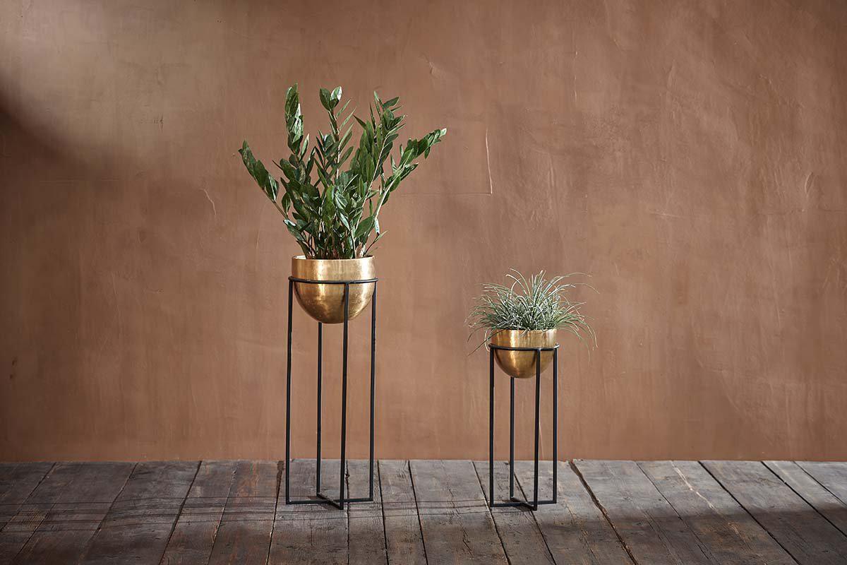 Nkuku Atsu Brass Planter Stand