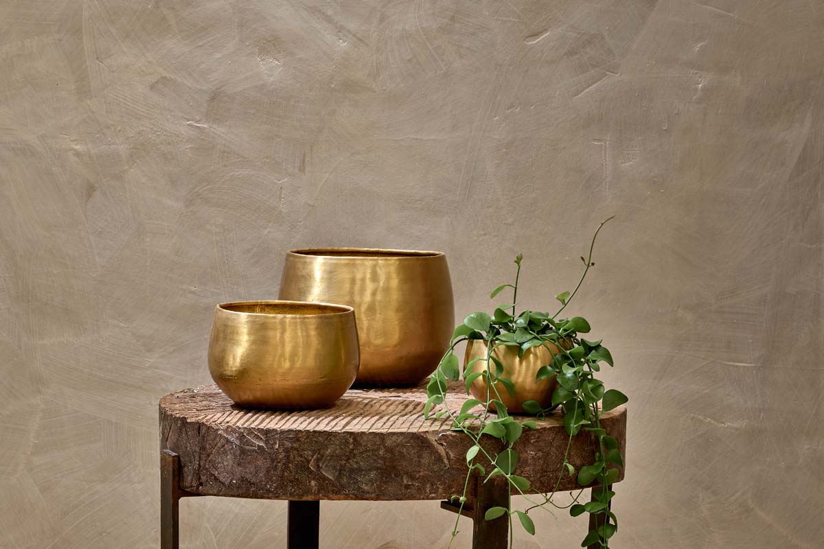 Nkuku Atsu Brass Planter
