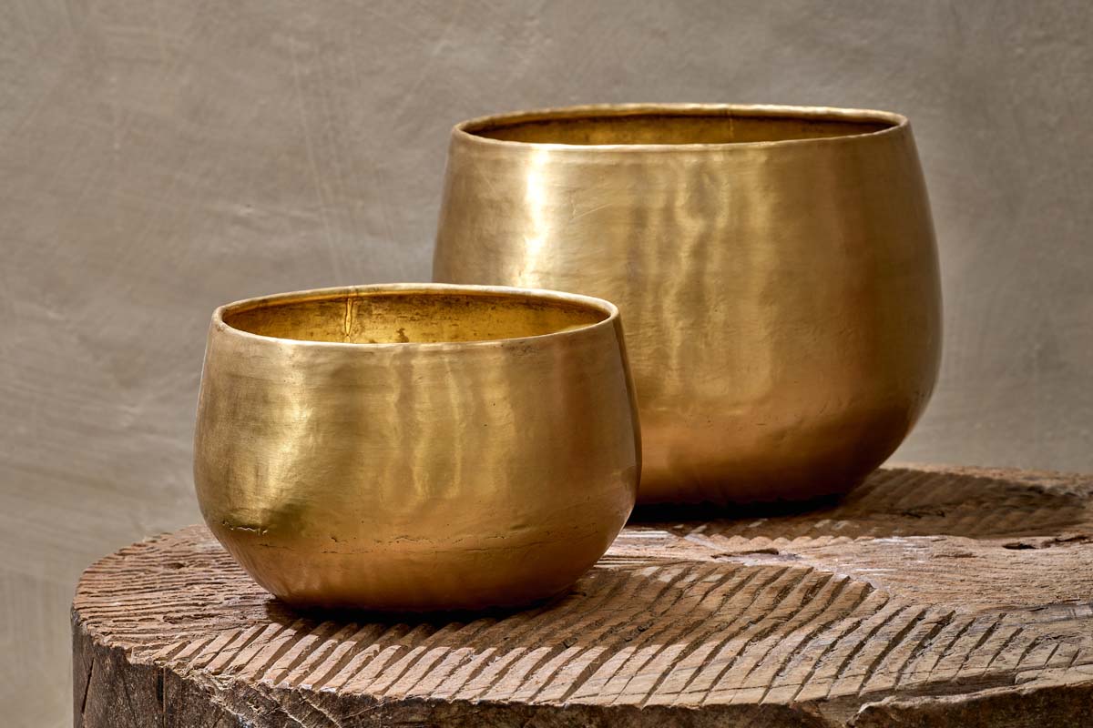 Nkuku Atsu Brass Planter
