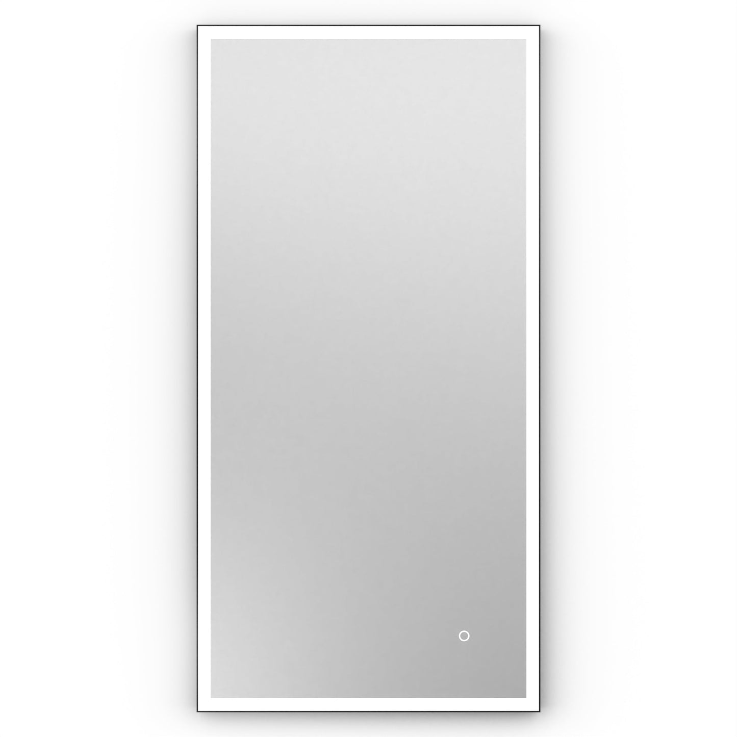 Origins Living Tate Light Rectangular Mirror 50x100cm Matt Black
