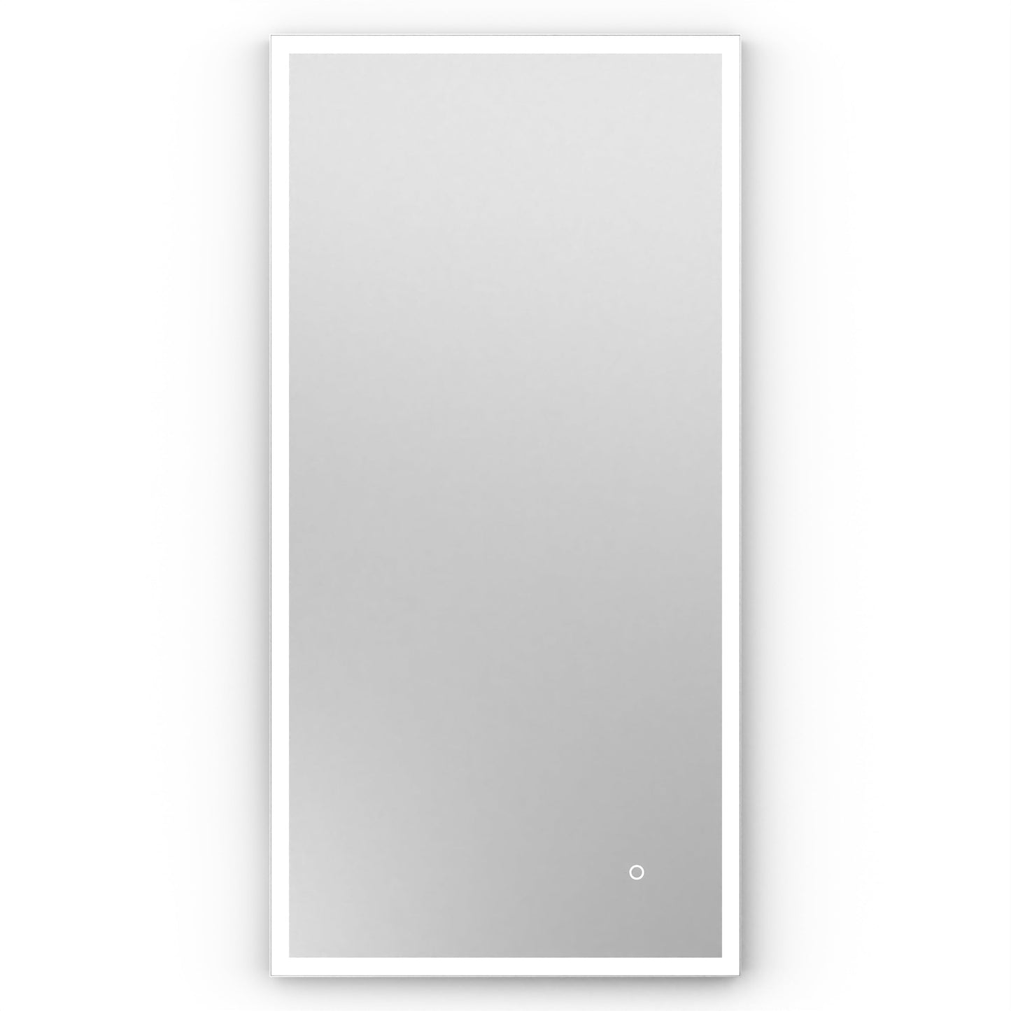 Origins Living Tate Light Rectangular Mirror 50x100cm Matt White
