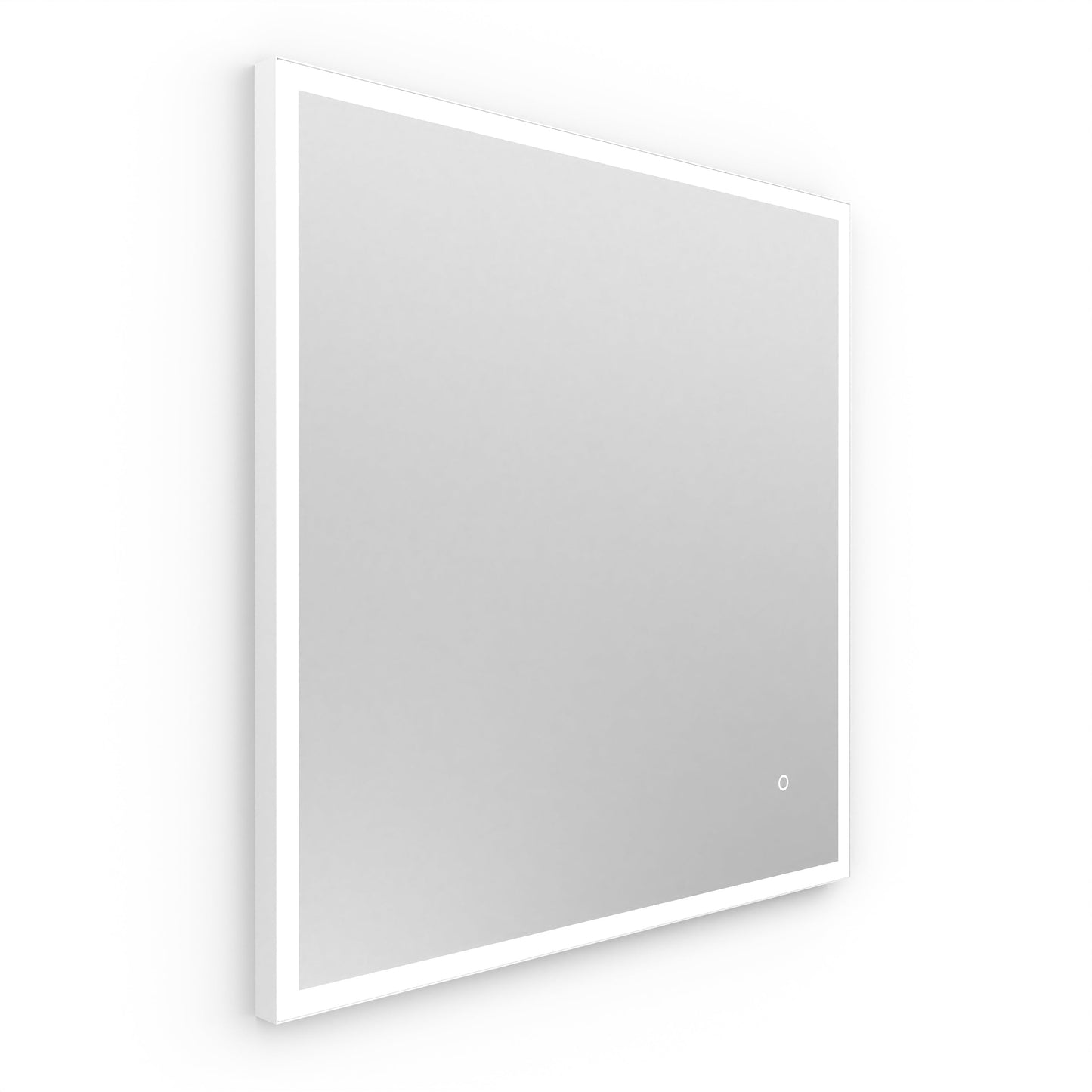 Origins Living Tate Light Square Mirror 70x70cm Matt White