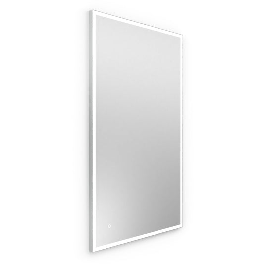 Origins Living Tate Light Rectangular Mirror 120x70cm Polished Aluminium
