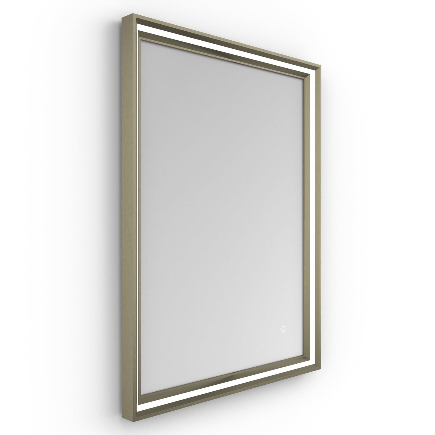 Origins Living Lexington Led Illuminated Mirror 60 Brushed Bronze 600 X 800mm