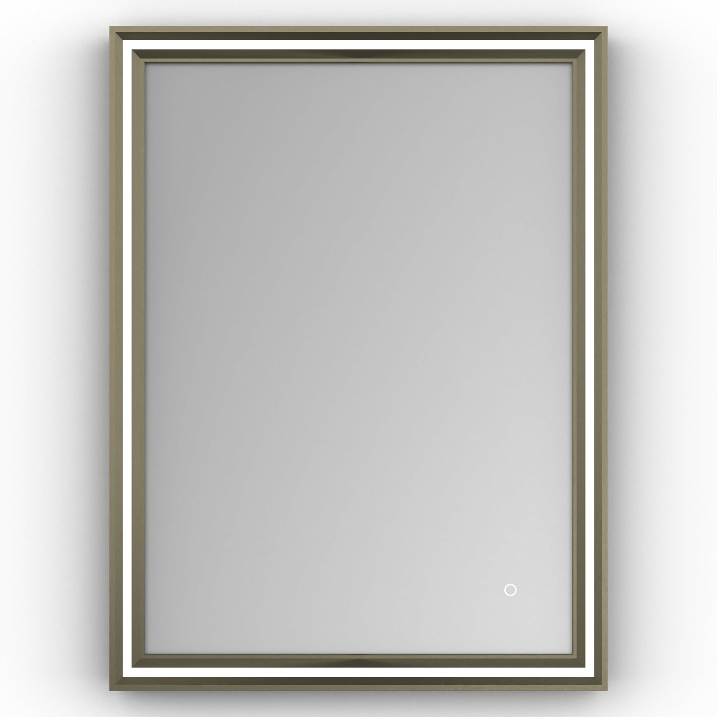 Origins Living Lexington Led Illuminated Mirror 60 Brushed Bronze 600 X 800mm